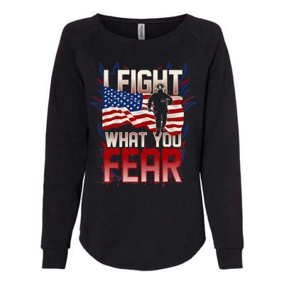 I Fight What You Fear Firefighter Womens California Wash Sweatshirt