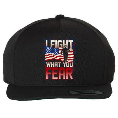 I Fight What You Fear Firefighter Wool Snapback Cap