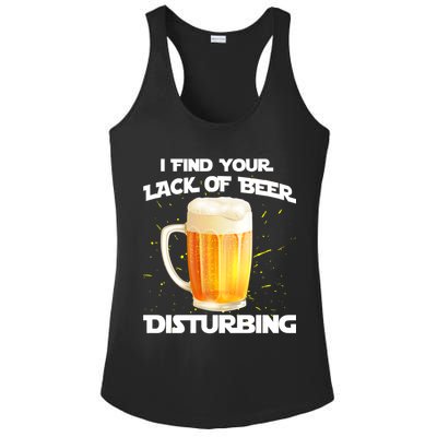 I Find Your Lack Of Beer Disturbing Ladies PosiCharge Competitor Racerback Tank
