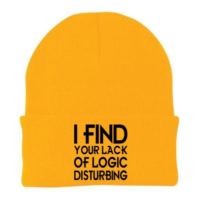 I Find Your Lack Of Logic Disturbing Knit Cap Winter Beanie