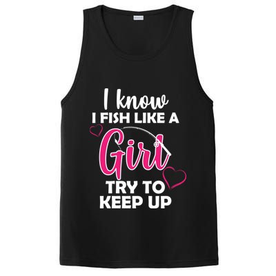 I Fish Like A Girl Try To Keep Up PosiCharge Competitor Tank