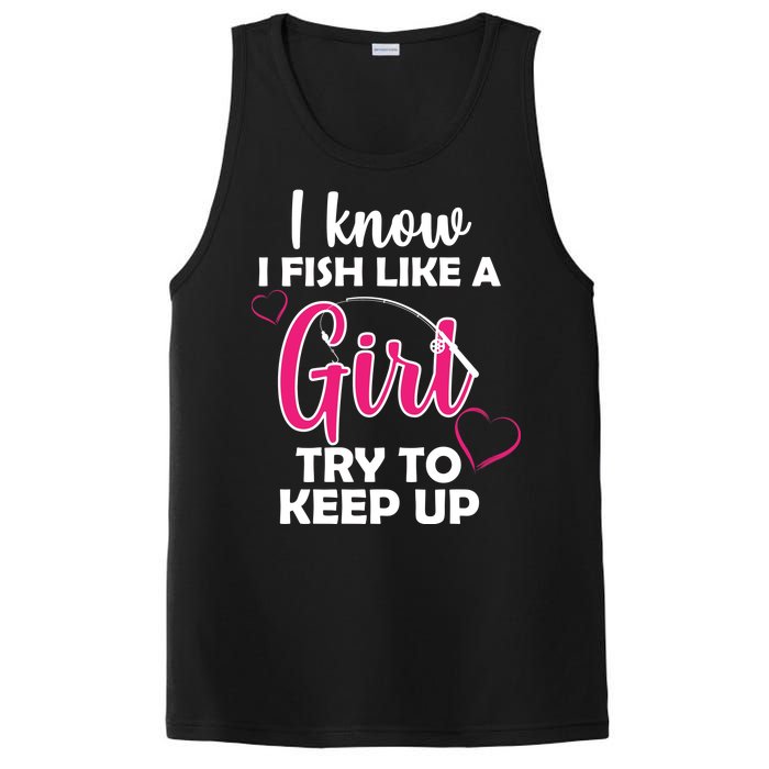 I Fish Like A Girl Try To Keep Up PosiCharge Competitor Tank