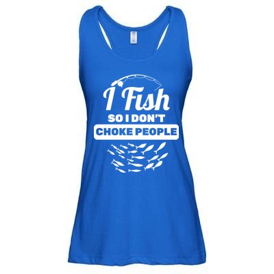 I Fish So I Don't Choke People Ladies Essential Flowy Tank