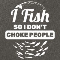 I Fish So I Don't Choke People Cotton Canvas Backpack
