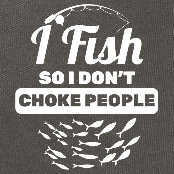 I Fish So I Don't Choke People Cotton Canvas Backpack