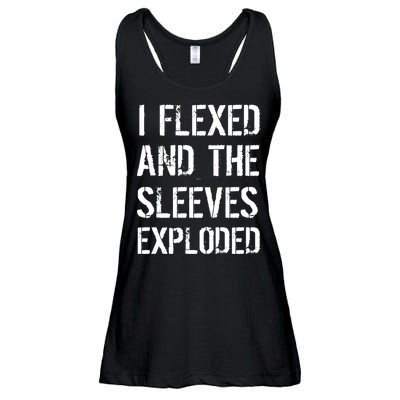 I Flexed And The Sleeves Exploded Ladies Essential Flowy Tank