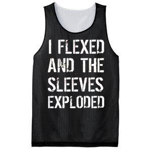 I Flexed And The Sleeves Exploded Mesh Reversible Basketball Jersey Tank