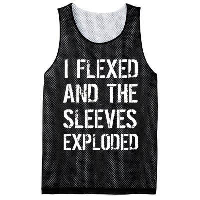 I Flexed And The Sleeves Exploded Mesh Reversible Basketball Jersey Tank