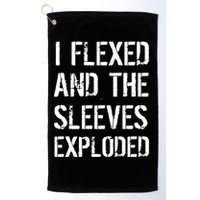 I Flexed And The Sleeves Exploded Golf Towel