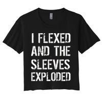 I Flexed And The Sleeves Exploded Crop Top