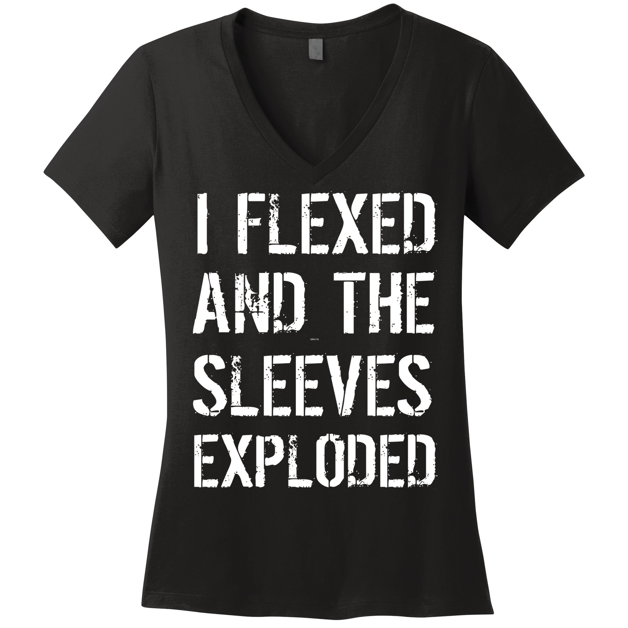 I Flexed And The Sleeves Exploded Women's V-Neck T-Shirt
