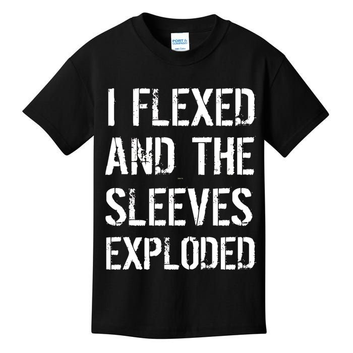I Flexed And The Sleeves Exploded Kids T-Shirt