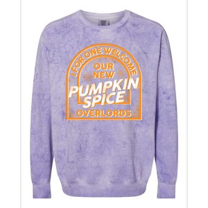  I For One Welcome Our New Pumpkin Spice Overloads Logo Colorblast Crewneck Sweatshirt