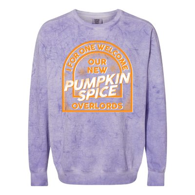  I For One Welcome Our New Pumpkin Spice Overloads Logo Colorblast Crewneck Sweatshirt