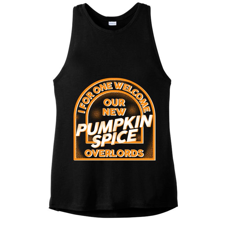  I For One Welcome Our New Pumpkin Spice Overloads Logo Ladies PosiCharge Tri-Blend Wicking Tank