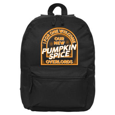  I For One Welcome Our New Pumpkin Spice Overloads Logo 16 in Basic Backpack