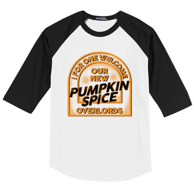  I For One Welcome Our New Pumpkin Spice Overloads Logo Baseball Sleeve Shirt