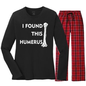 I Found This Humerus Women's Long Sleeve Flannel Pajama Set 