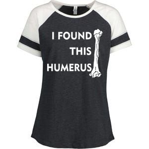 I Found This Humerus Enza Ladies Jersey Colorblock Tee