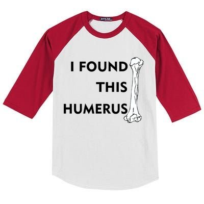 I Found This Humerus Kids Colorblock Raglan Jersey