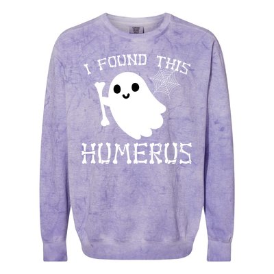 I Found This Humerus Funny Halloween Ghost Colorblast Crewneck Sweatshirt