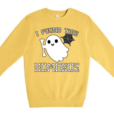 I Found This Humerus Funny Halloween Ghost Premium Crewneck Sweatshirt