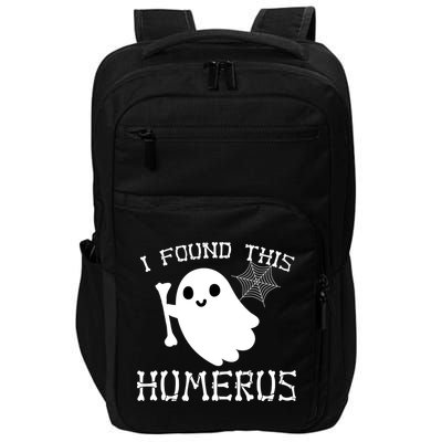 I Found This Humerus Funny Halloween Ghost Impact Tech Backpack