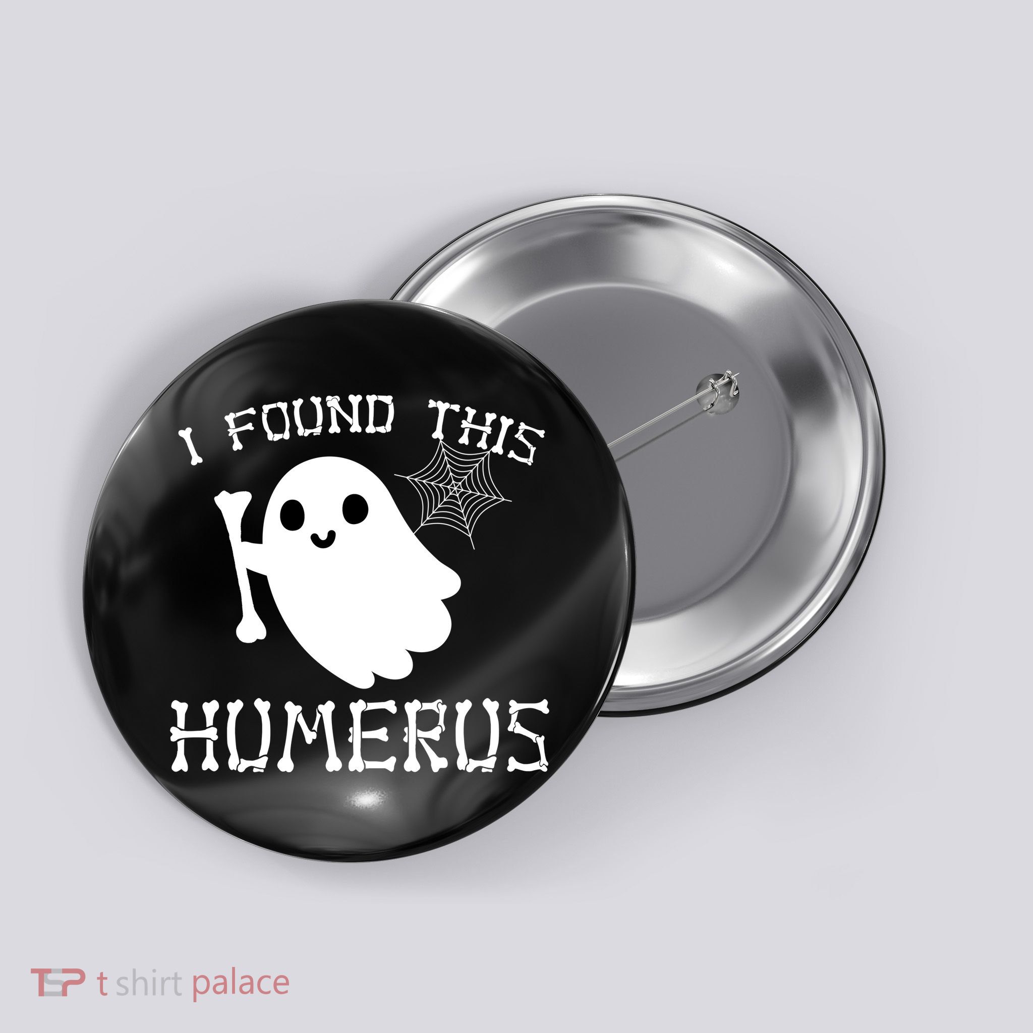 I Found This Humerus Funny Halloween Ghost Button