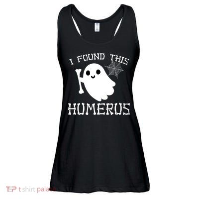 I Found This Humerus Funny Halloween Ghost Ladies Essential Flowy Tank