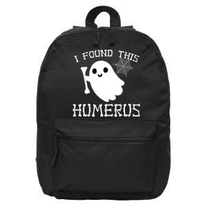 I Found This Humerus Funny Halloween Ghost 16 in Basic Backpack