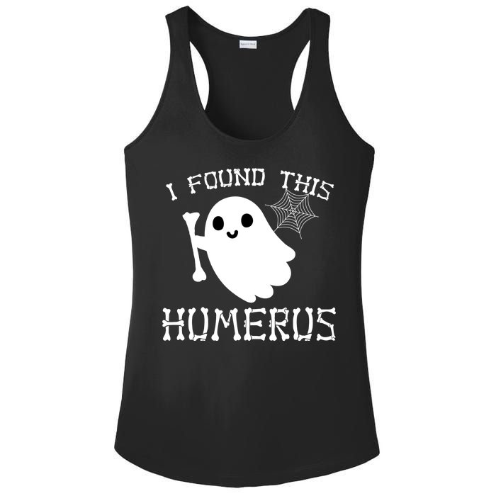 I Found This Humerus Funny Halloween Ghost Ladies PosiCharge Competitor Racerback Tank