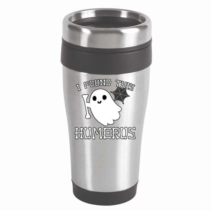 I Found This Humerus Funny Halloween Ghost 16oz Travel Tumbler