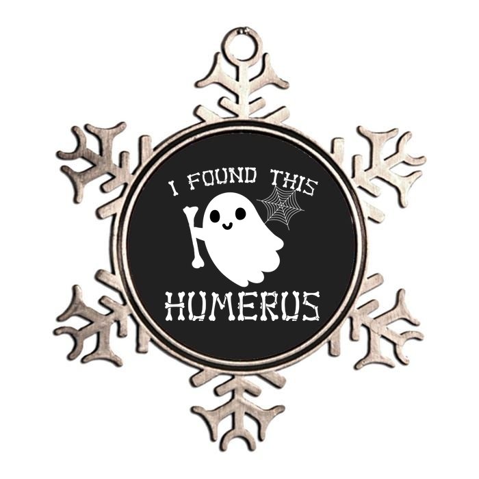 I Found This Humerus Funny Halloween Ghost Metallic Star Ornament