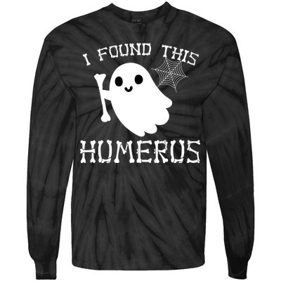 I Found This Humerus Funny Halloween Ghost Tie-Dye Long Sleeve Shirt