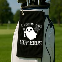 I Found This Humerus Funny Halloween Ghost Golf Towel
