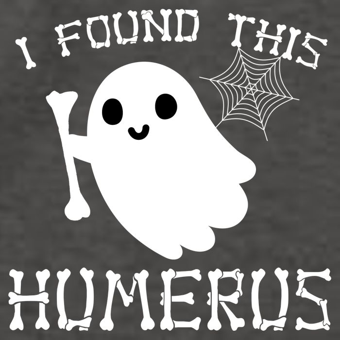 I Found This Humerus Funny Halloween Ghost Vector Backpack