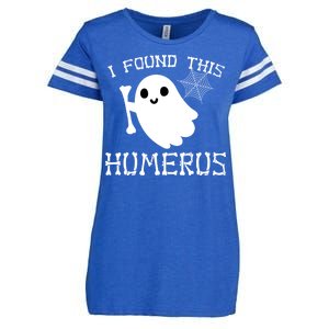 I Found This Humerus Funny Halloween Ghost Enza Ladies Jersey Football T-Shirt