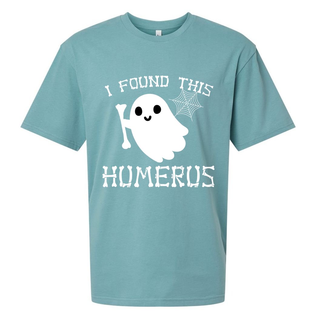 I Found This Humerus Funny Halloween Ghost Sueded Cloud Jersey T-Shirt