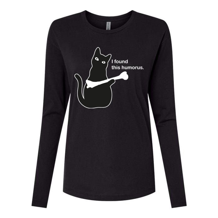 I Found This Humorous Cat Womens Cotton Relaxed Long Sleeve T-Shirt