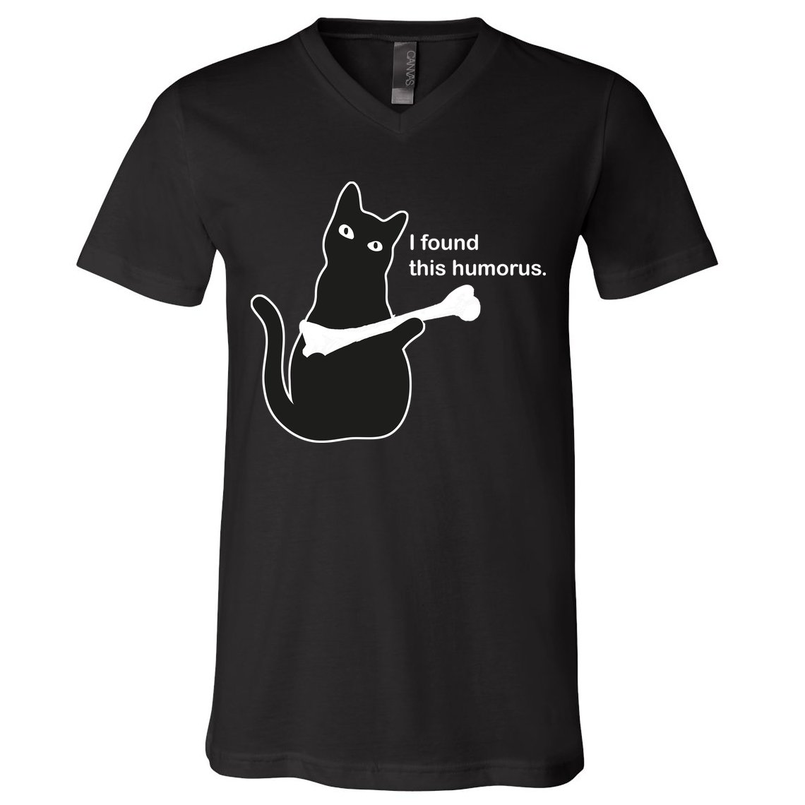I Found This Humorous Cat V-Neck T-Shirt
