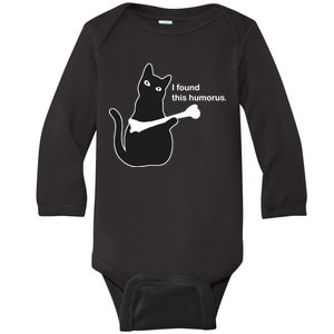 I Found This Humorous Cat Baby Long Sleeve Bodysuit