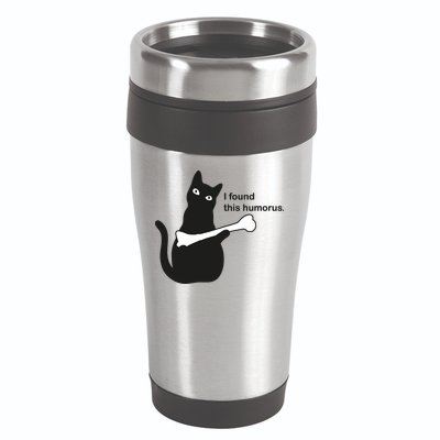 I Found This Humorous Cat 16oz Travel Tumbler