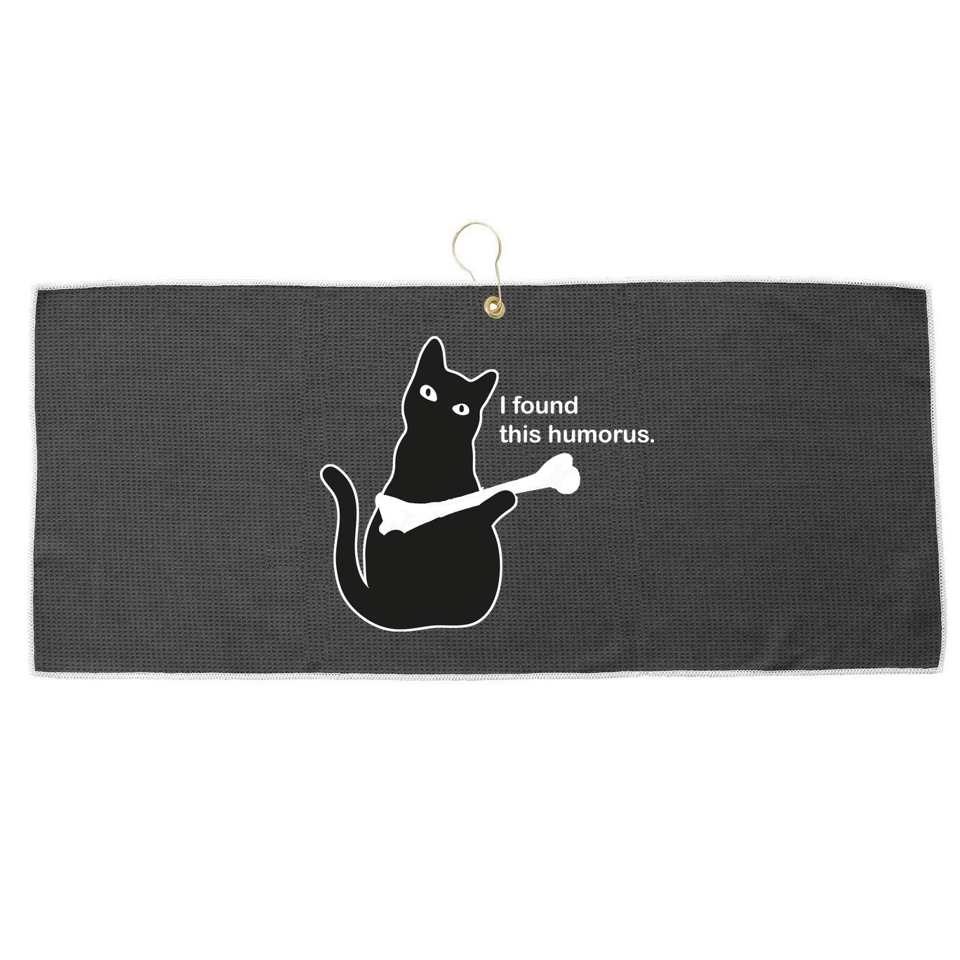 I Found This Humorous Cat Large Microfiber Waffle Golf Towel