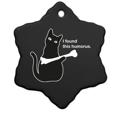 I Found This Humorous Cat Ceramic Star Ornament