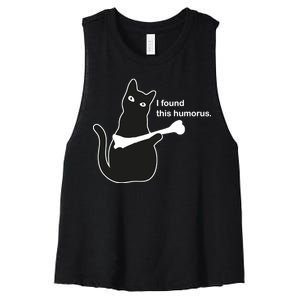 I Found This Humorous Cat Women's Racerback Cropped Tank