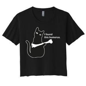 I Found This Humorous Cat Women's Crop Top Tee