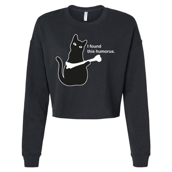 I Found This Humorous Cat Cropped Pullover Crew