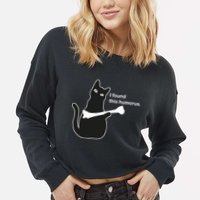 I Found This Humorous Cat Cropped Pullover Crew