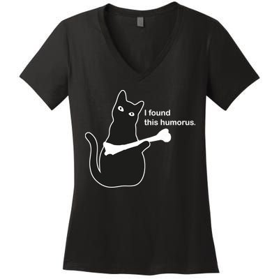 I Found This Humorous Cat Women's V-Neck T-Shirt