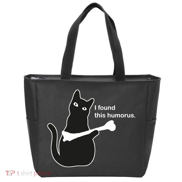 I Found This Humorous Cat Zip Tote Bag